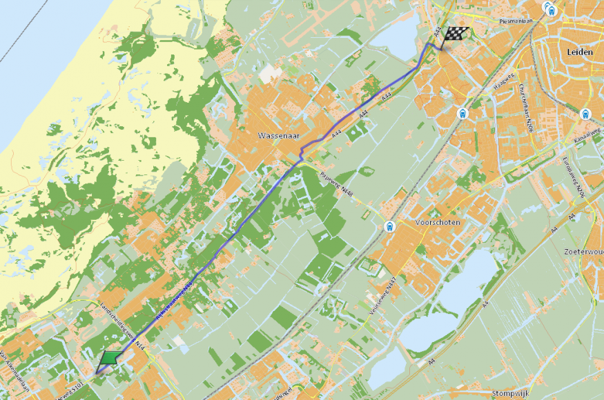 Snelfietsroute Den Haag, Wassenaar Leiden